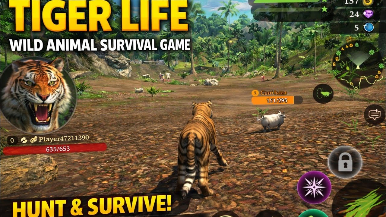 🔥 Tiger Life Gameplay 🐯 | Wild Animal Survival Game Maha Dev is live!