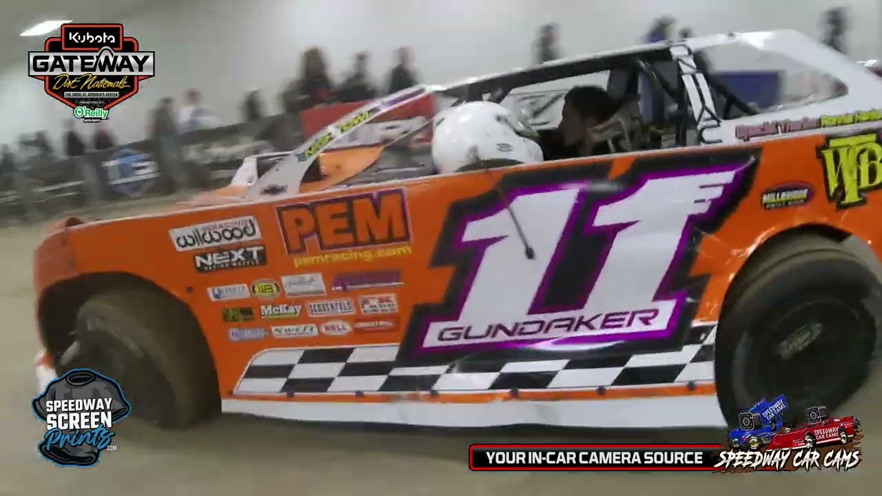#11 Trevor Gundaker - Super Late Model - Gateway Dirt Nationals 2025 - In-Car Camera