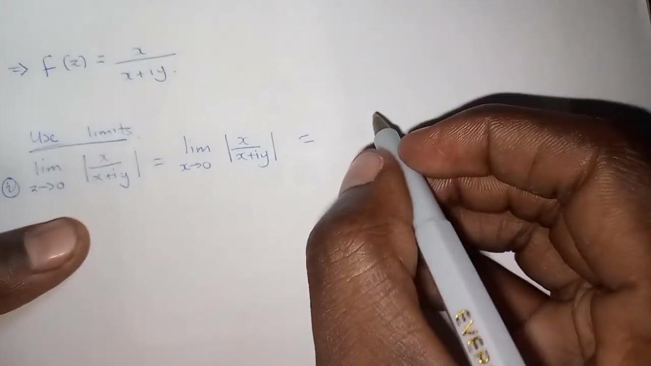 show that f(z)=Re(z)/z is discontinuous at z=0 #continuity #f(z)
