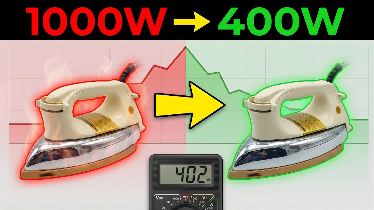 Convert Your Iron 1000w To 400W | 100% Easy - IdreesYT