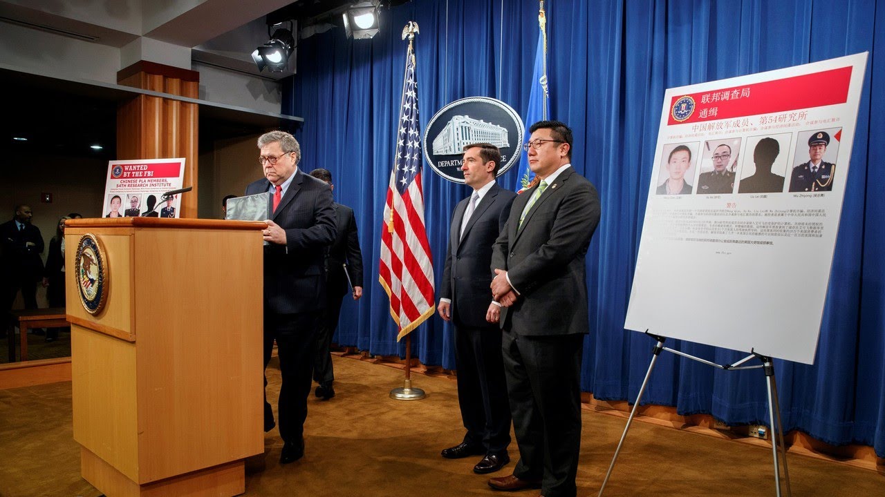 US charge four Chinese military personnel over cyber-attack