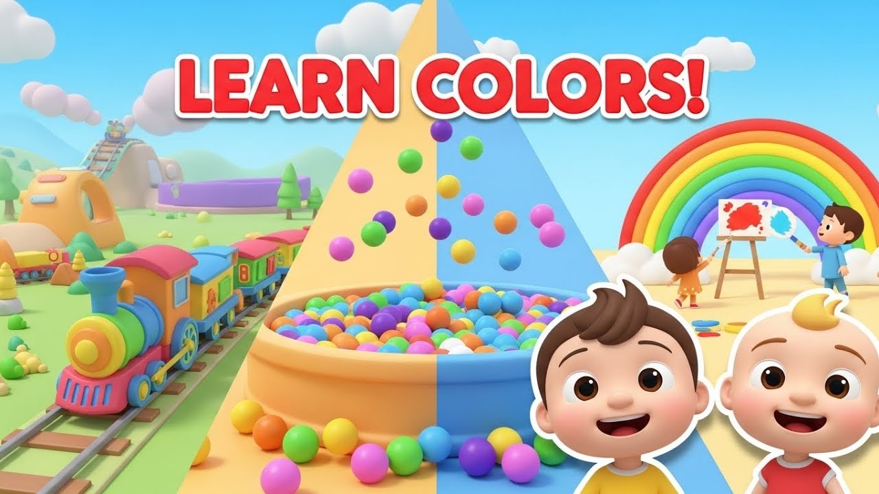 🚂🔴 Color Train + Ball Bath + What Color Do You Want? | Kids Color Rhymes