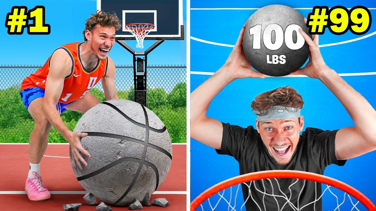 ONE HOUR Of 100 Extreme Basketball Challenges!