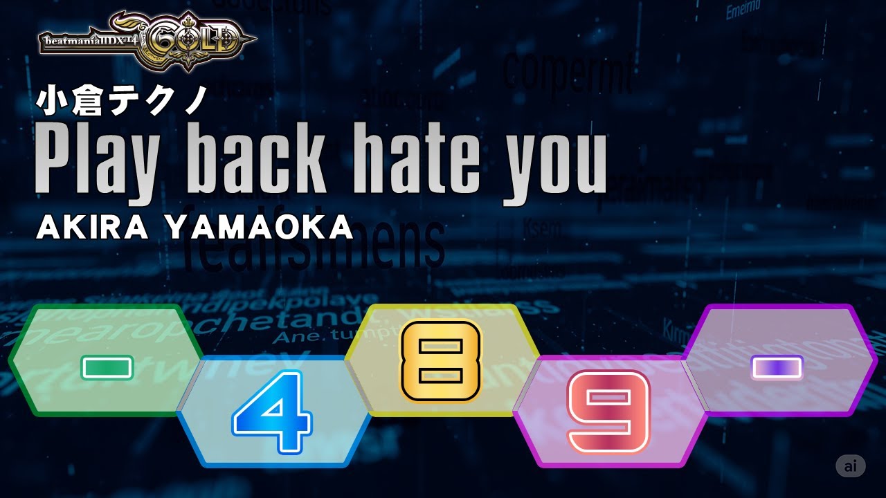 beatmaniaIIDX - Play back hate you SP