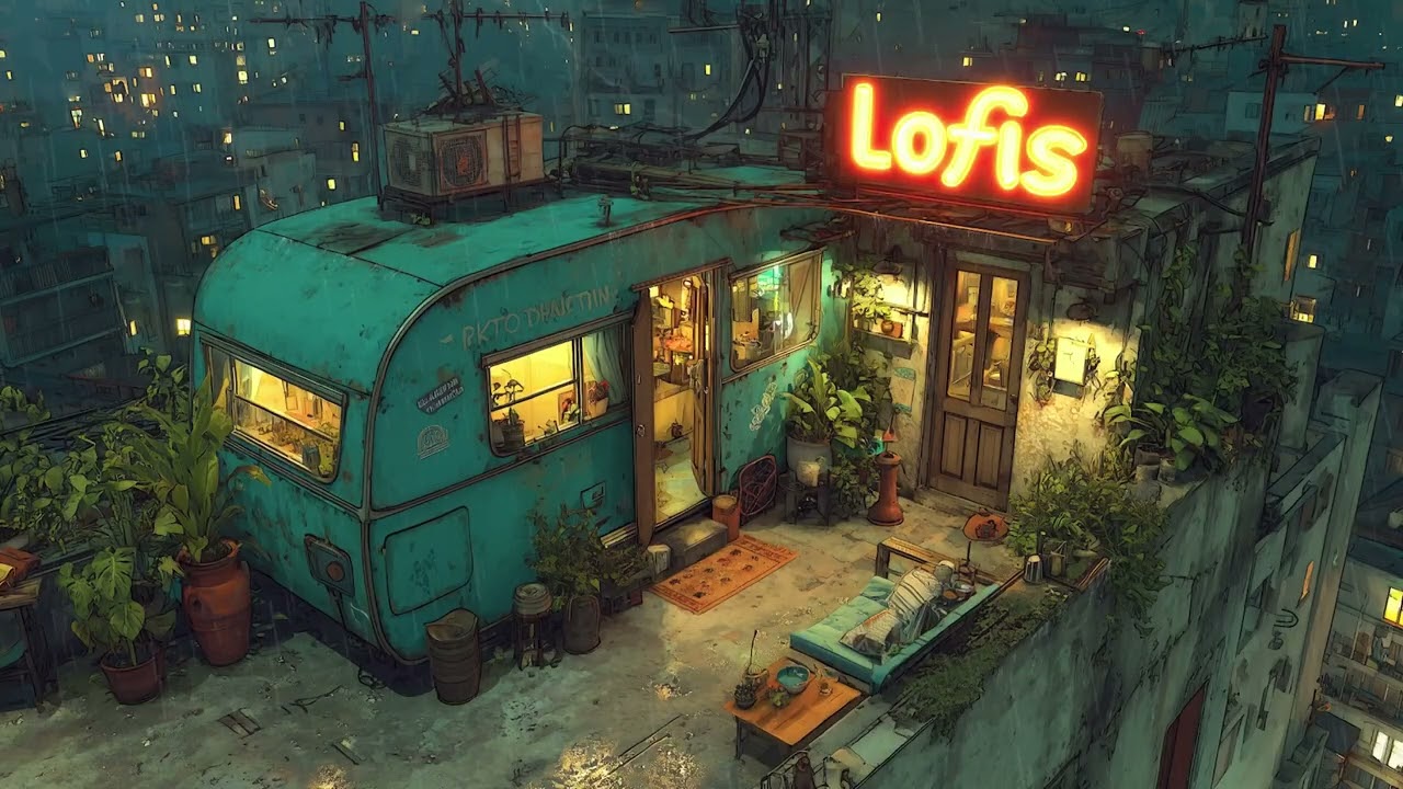 Light Charge Night's 🎶 Lofi / Cyberpunk / Music To Fourthcoming Feel | Late - Night Rain