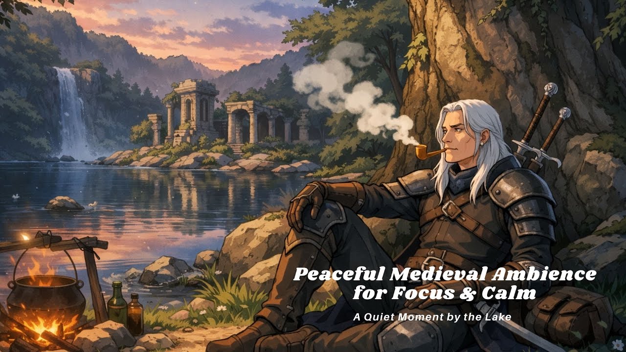 Peaceful Medieval Ambience for Focus & Calm | A Quiet Moment by the Lake