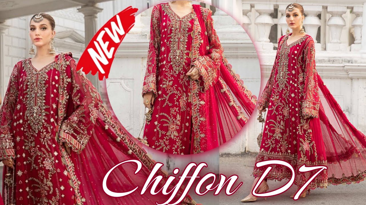 Maria B Chiffon MPC-24-107💕| Unstitched Embroidered Chiffon Collection 2024✨ | Luxury Party Dresses🔥