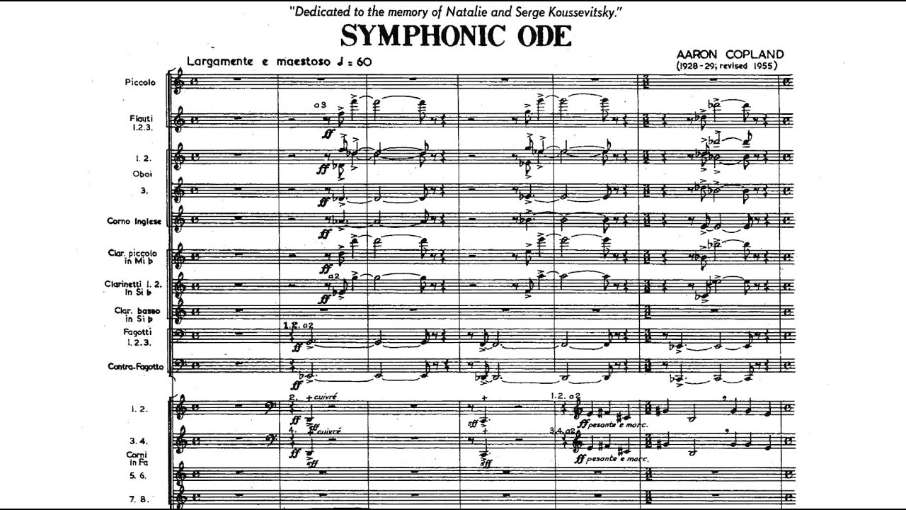 [Score] Copland - Symphonic Ode (1929/1955) for orchestra