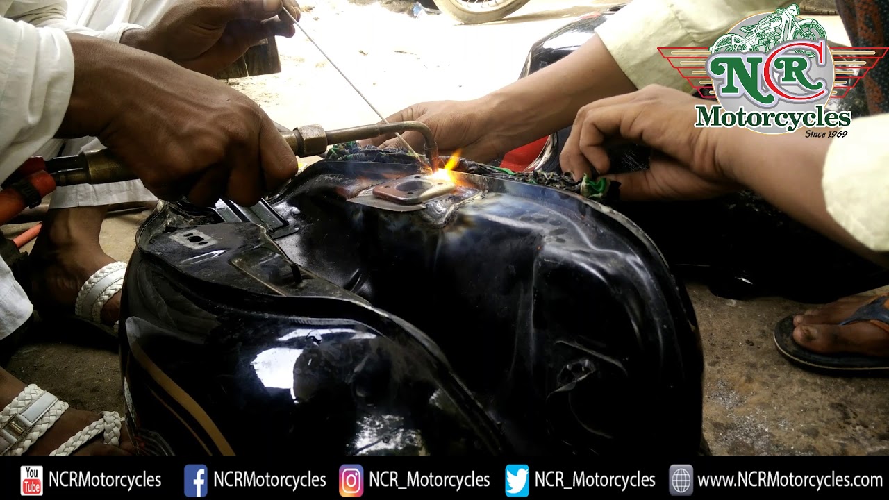 How to cut a tank for fuel gauge,,,,fuel gauge lgane ke liye tank ko kese cut kre...