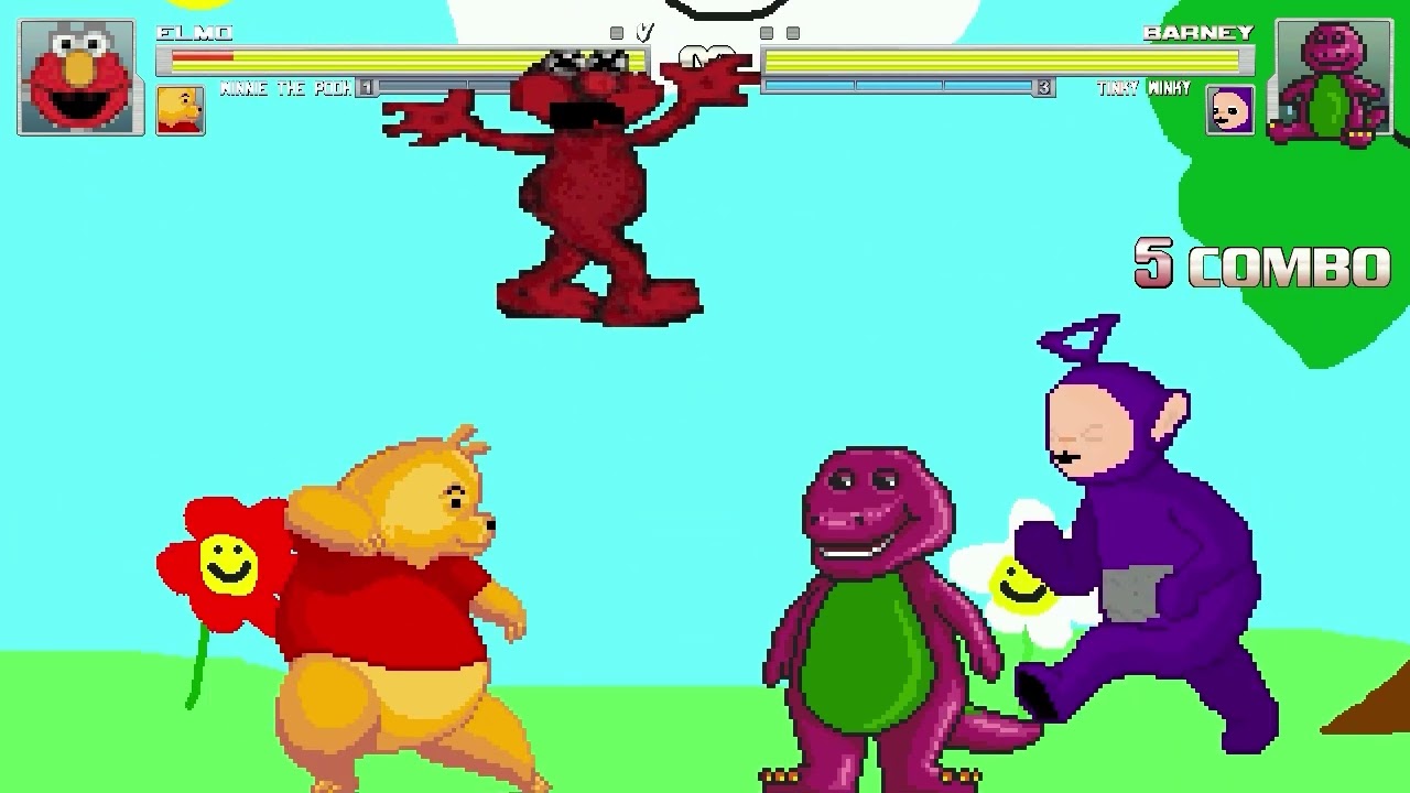 AN Mugen #550: Elmo & Winnie The Pooh VS Barney & Tinky Winky