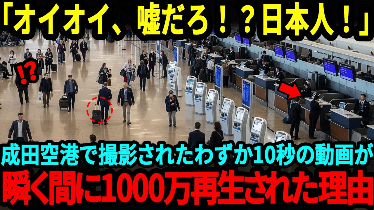 【海外の反応】「嘘だろ！？日本人！」成田空港で日本人男性の行動を目撃した外国人が絶句…世界中に拡散された映像が絶賛された理由とは