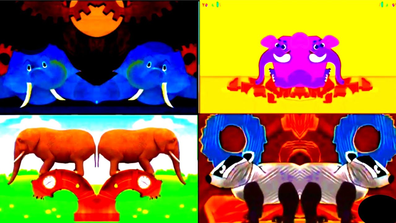 HICKORY DICKORY DOCK IN REVERSAL+THE ANIMALS IN FLICKER GLITCH EFFECTS
