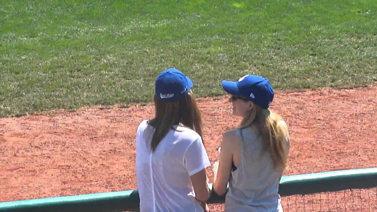 Ashley Greene at Road Dogs Game Dancing to '' Party in the USA '' !