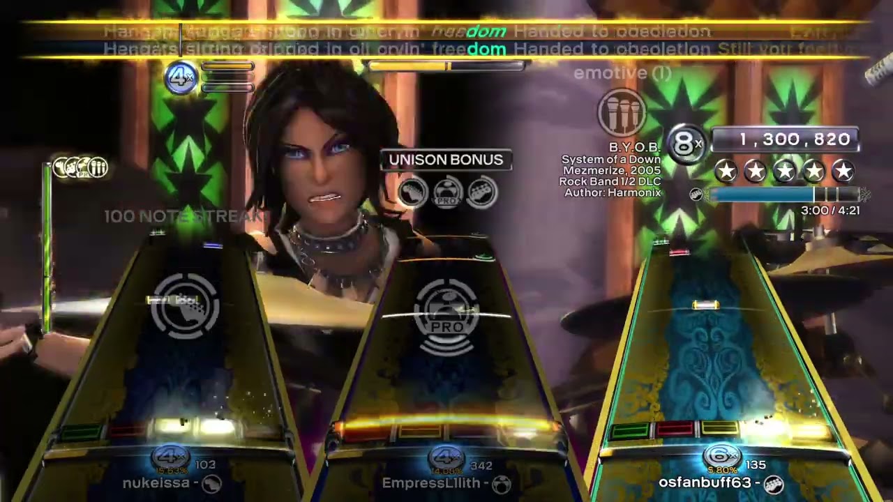 B.Y.O.B by System of a Down - Expert Full Band Gold Stars [Rock Band 3 Deluxe]