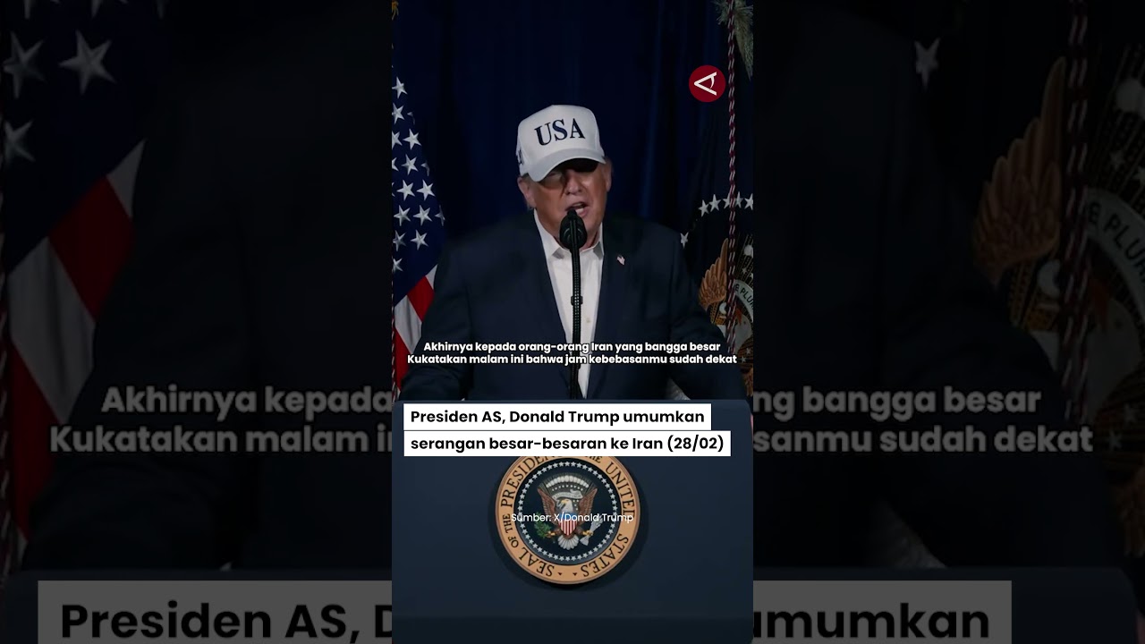 Presiden AS, Donald Trump Umumkan Serangan Besar-besaran ke Iran