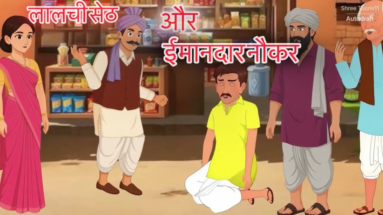 लालची सेठ और ईमानदार नौकर ।। moral story ।। Hindi kahaniya || cartoon story