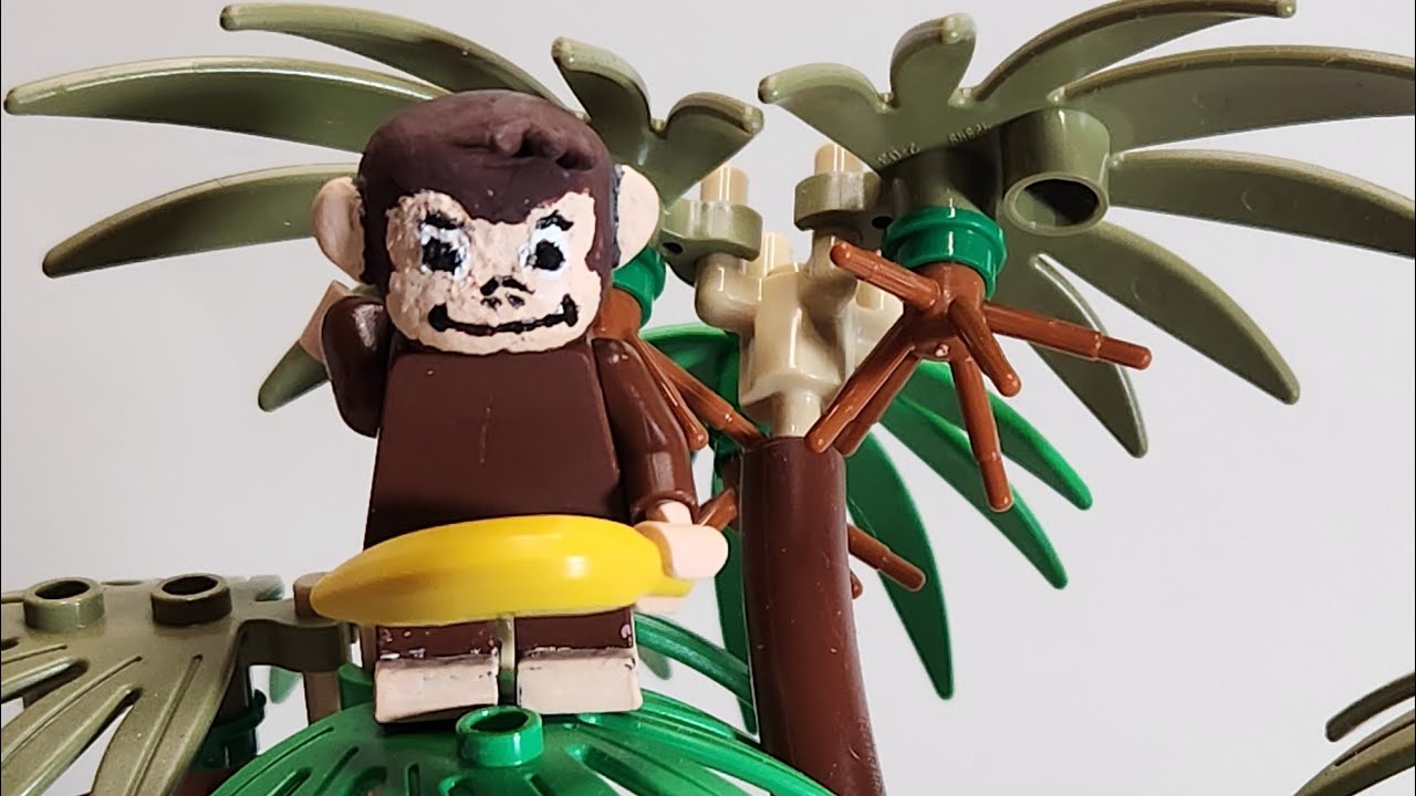 Lego Curious George Custom Minifigure