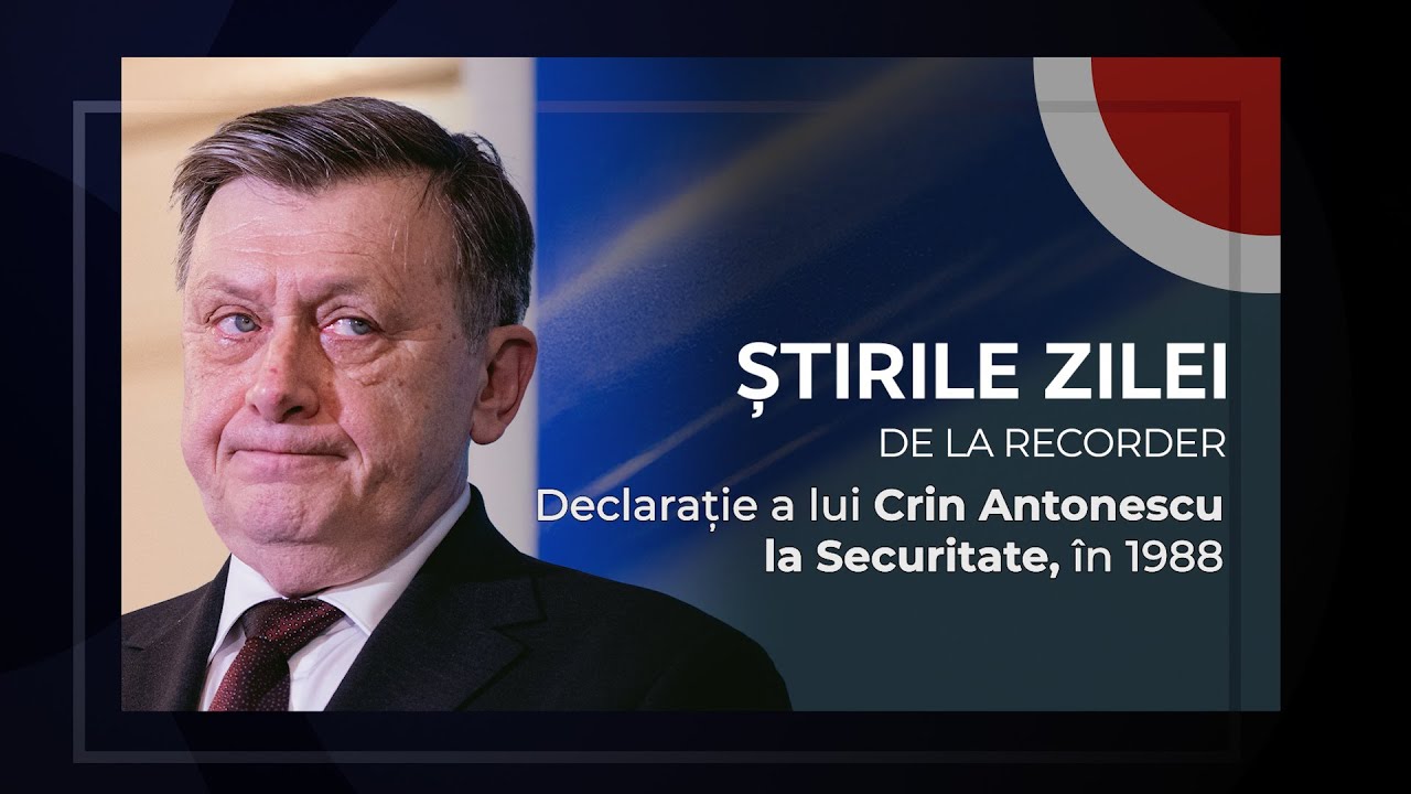 15 APRILIE 2025. Declarație a lui Crin Antonescu la Securitate, în 1988