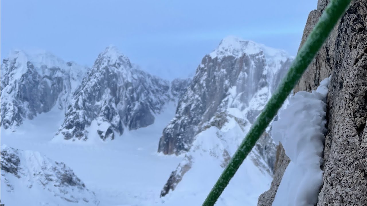 Early season attempt at guiding Ham and Eggs wi3 m3, 3000 ft IV Mooses Tooth