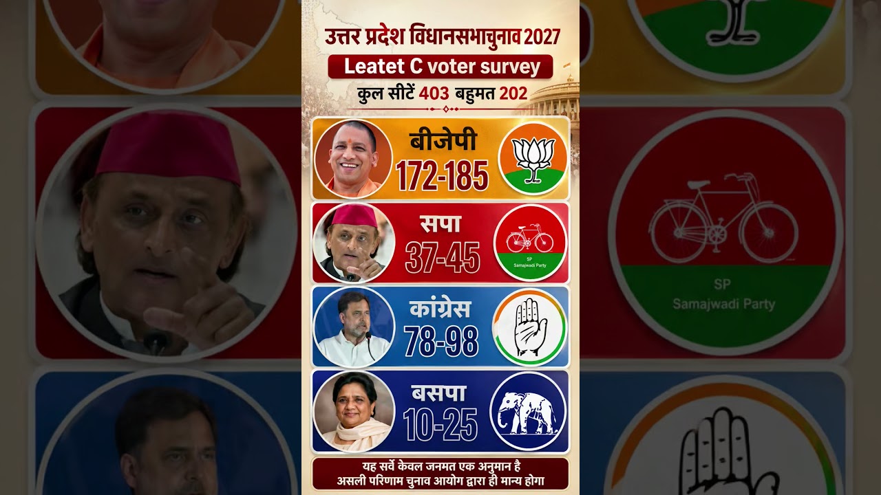 UP Election 2027 Maha-Survey: Record of Yogi 3.0 or Akhilesh's return? The great war of 403#bjp modi
