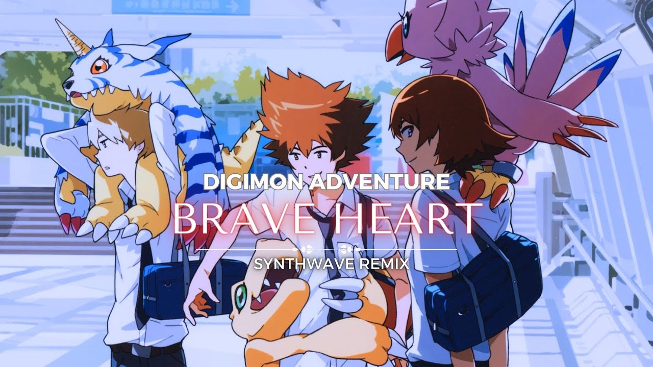 「BRAVE HEART」- DIGIMON ADVENTURE (SYNTHWAVE REMIX) | LUNARIA