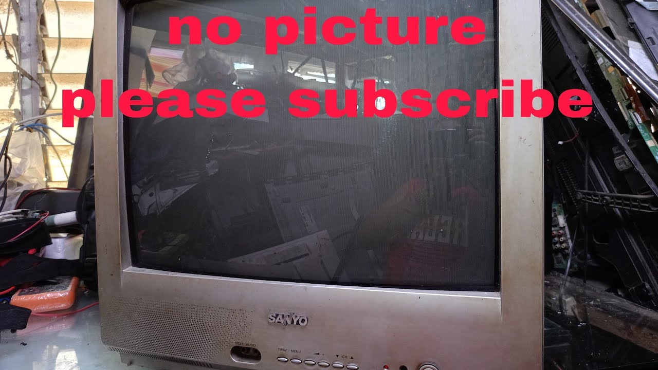 sanyo CRT TV 21 inches my power Pero walang display