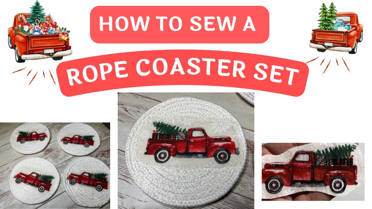 Clothesline Rope Fabric Coaster Easy Fun Project