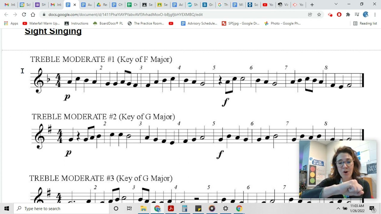 SHS Advanced Choir Audition: Sight Singing Prep