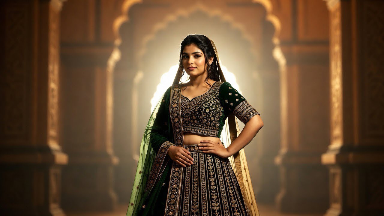 Regal Emerald Elegance: A Timeless Desi Wedding Bride