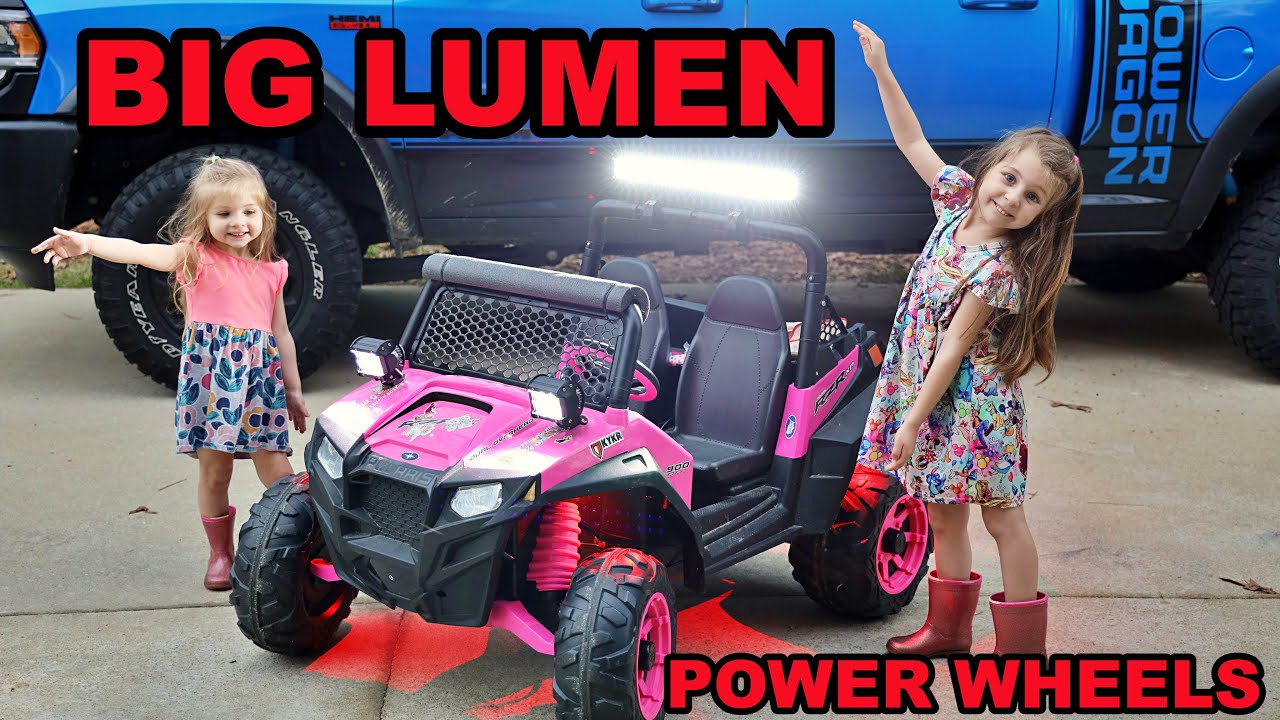 LED lights on a power wheels. review and install