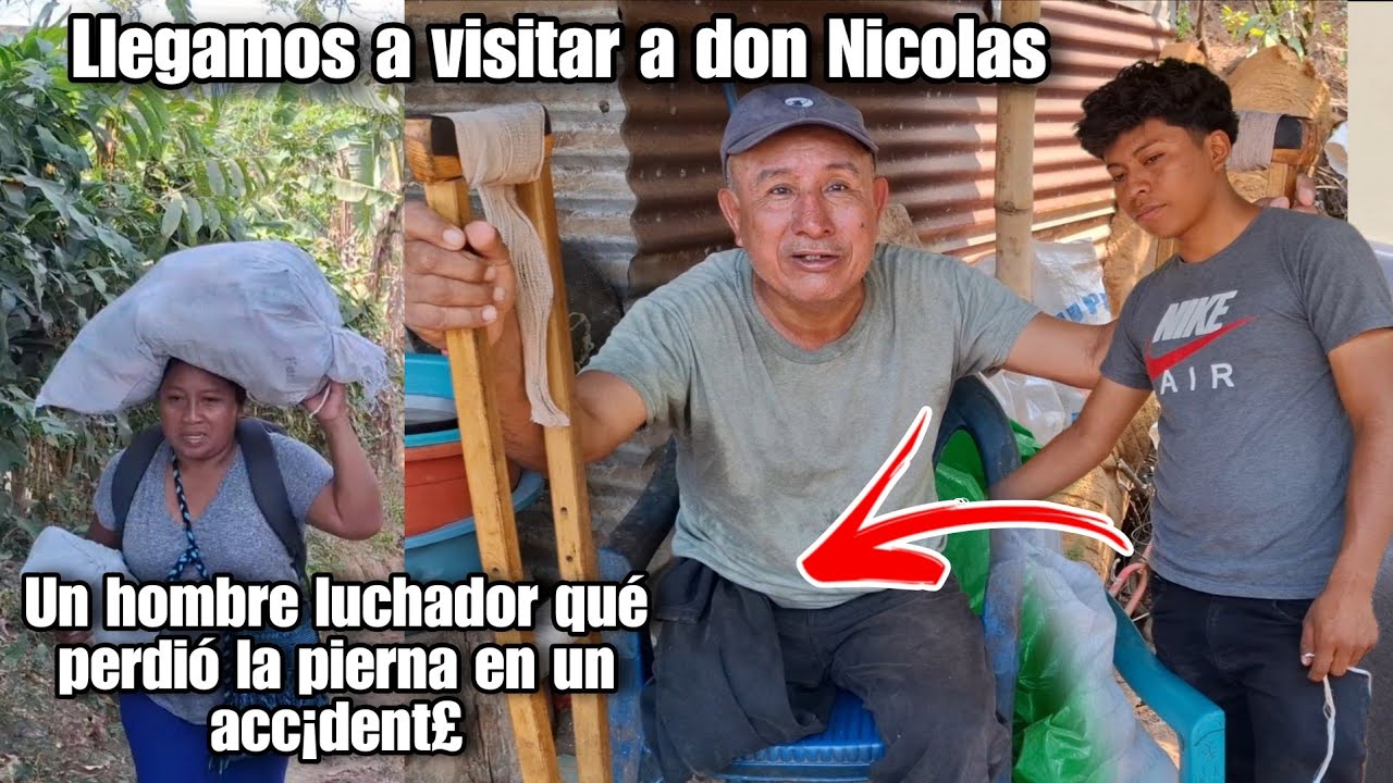 Hoy AXEL JUNTO A SU MAMÁ VISTA A ESTE SEÑOR SIN UNA PIERNA ¡EN UN ACCIDENT£ PERDI0 LA PIERNA!