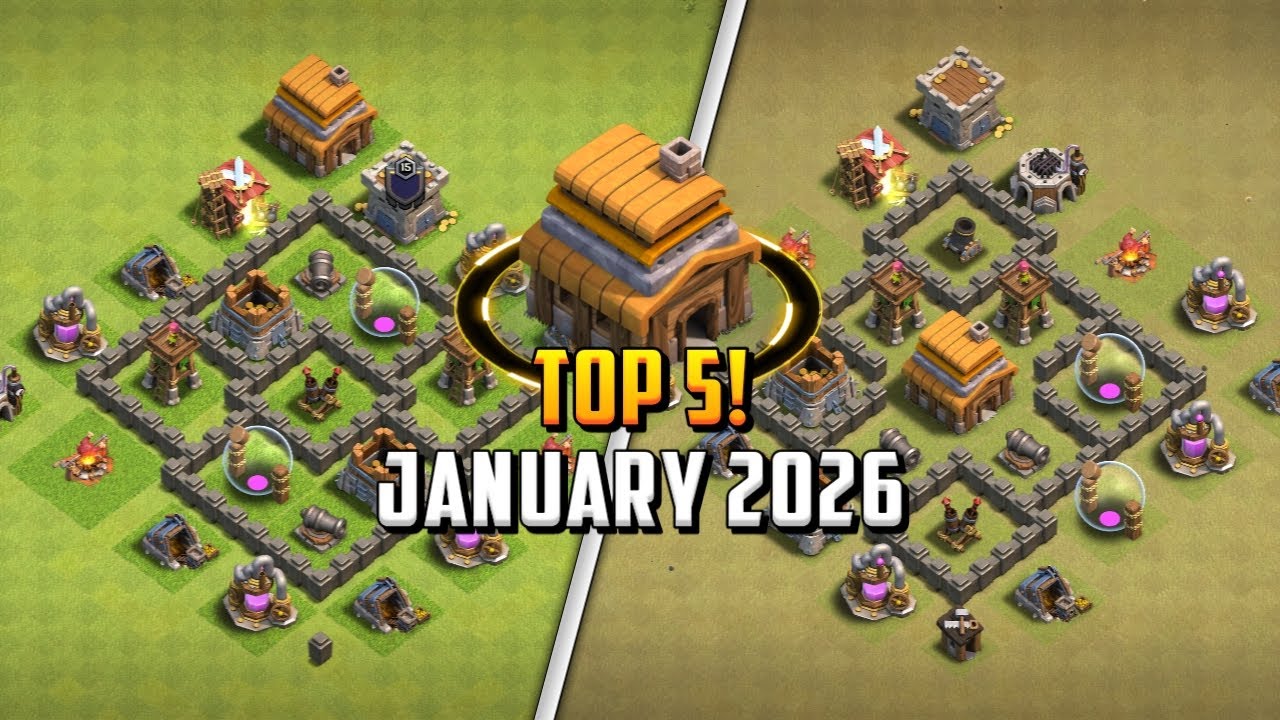 TOP 5! TOWN HALL 4 (TH4) BASE LAYOUT +, COPY LINK 2026 | CLASH OF CLANS