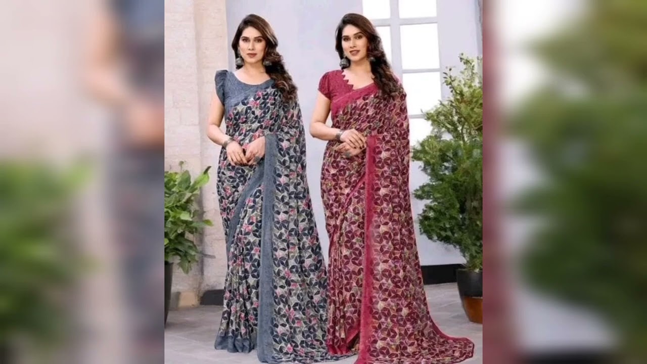 GEORGETTE  SAREE LATEST DESIGN #saree #fashion #cotton #georgette #onlineshopping #trending
