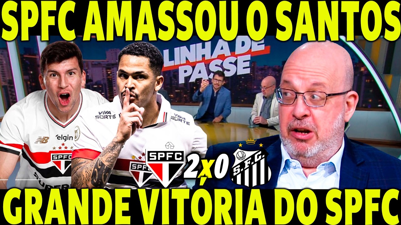 SPFC 2 X 0 SANTOS! SPFC AMASSOU O SANTOS! VITÓRIA GIGANTE DO SÃO PAULO NO MORUMBI!