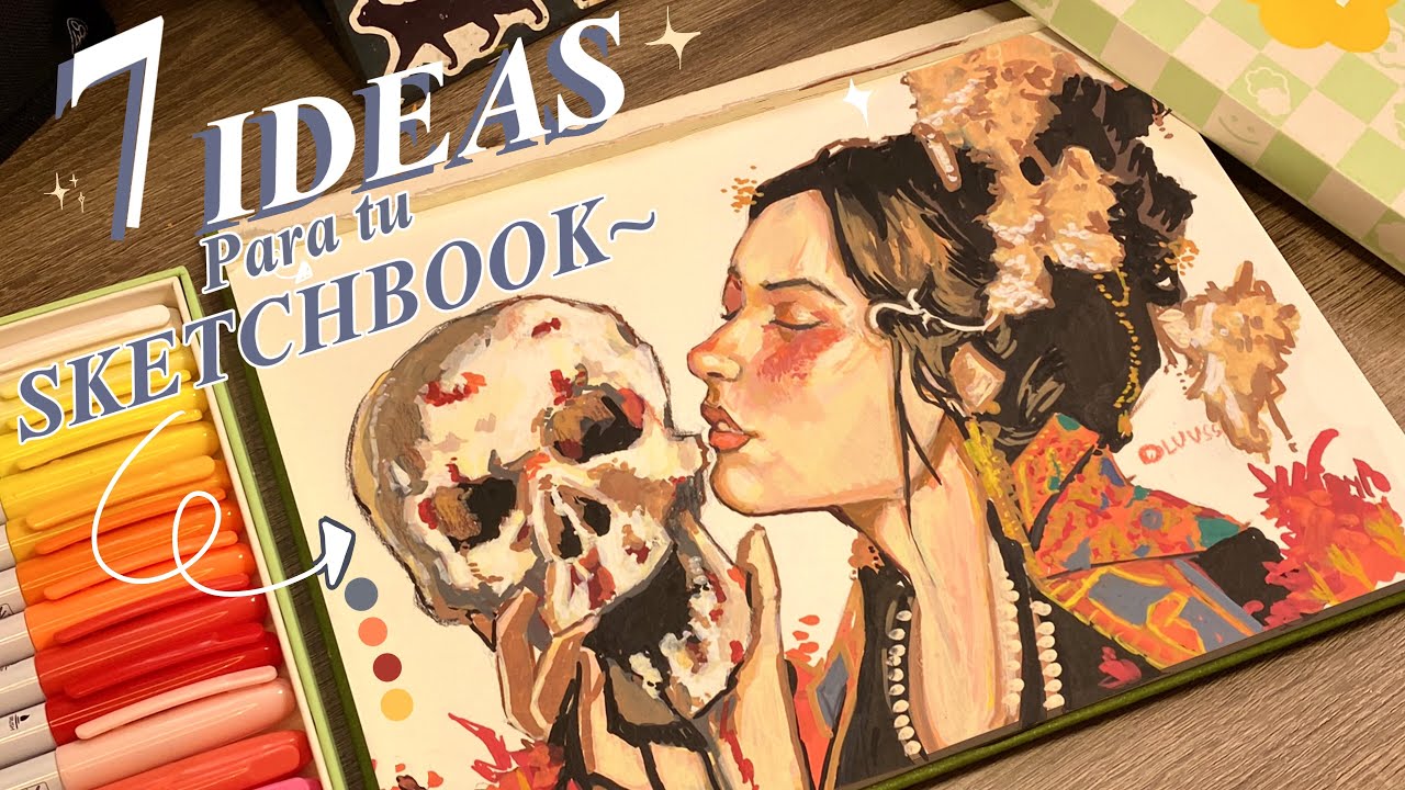 .*•7 IDEAS para LLENAR tu SKETCHBOOK || Practica conmigo •*.