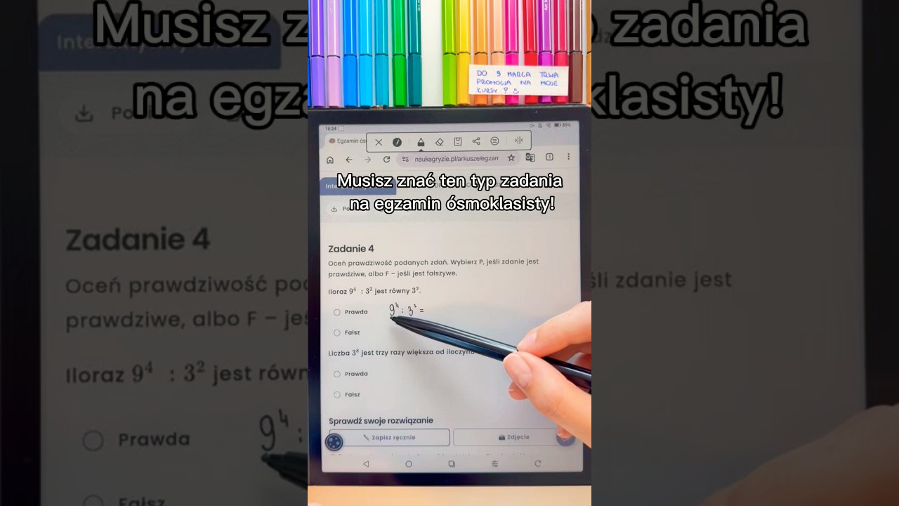Potęgi to pewniak egzaminu &oacute;smoklasisty