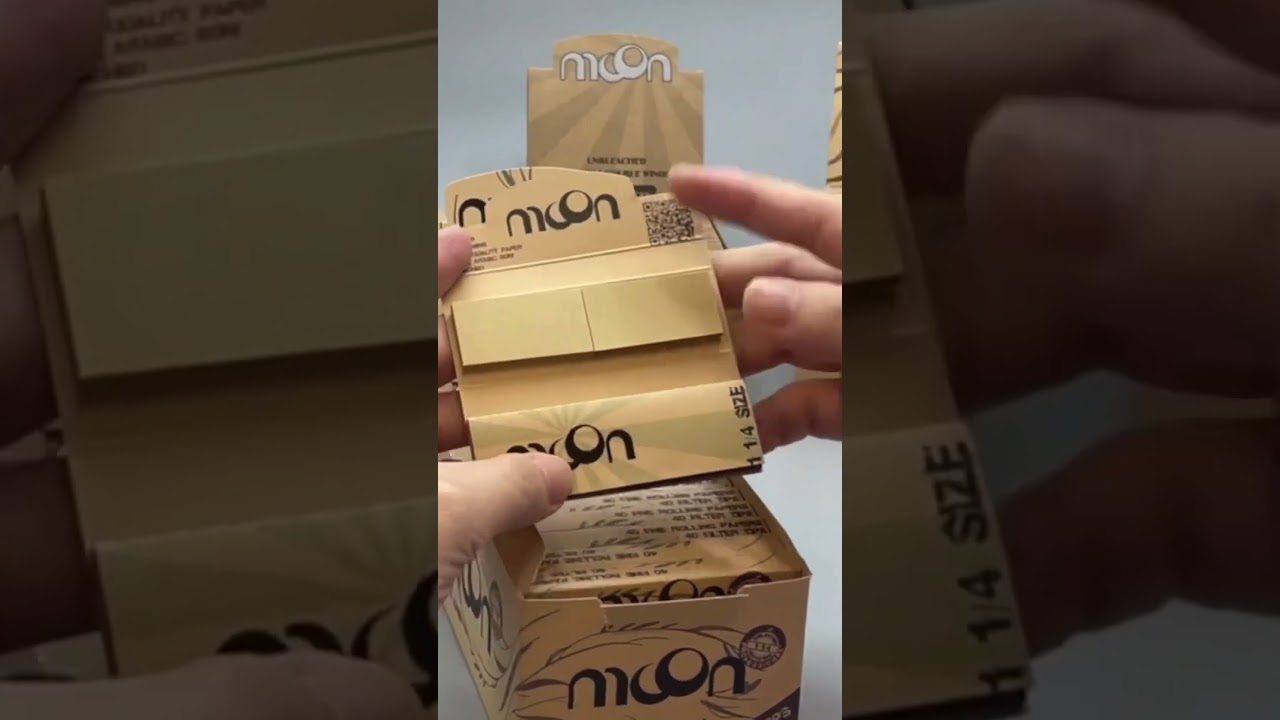 （Premier Natural）1 1/4 Size Brown/Unbleached Rolling Paper With Kraft Tips #cigarette #smoke #moon