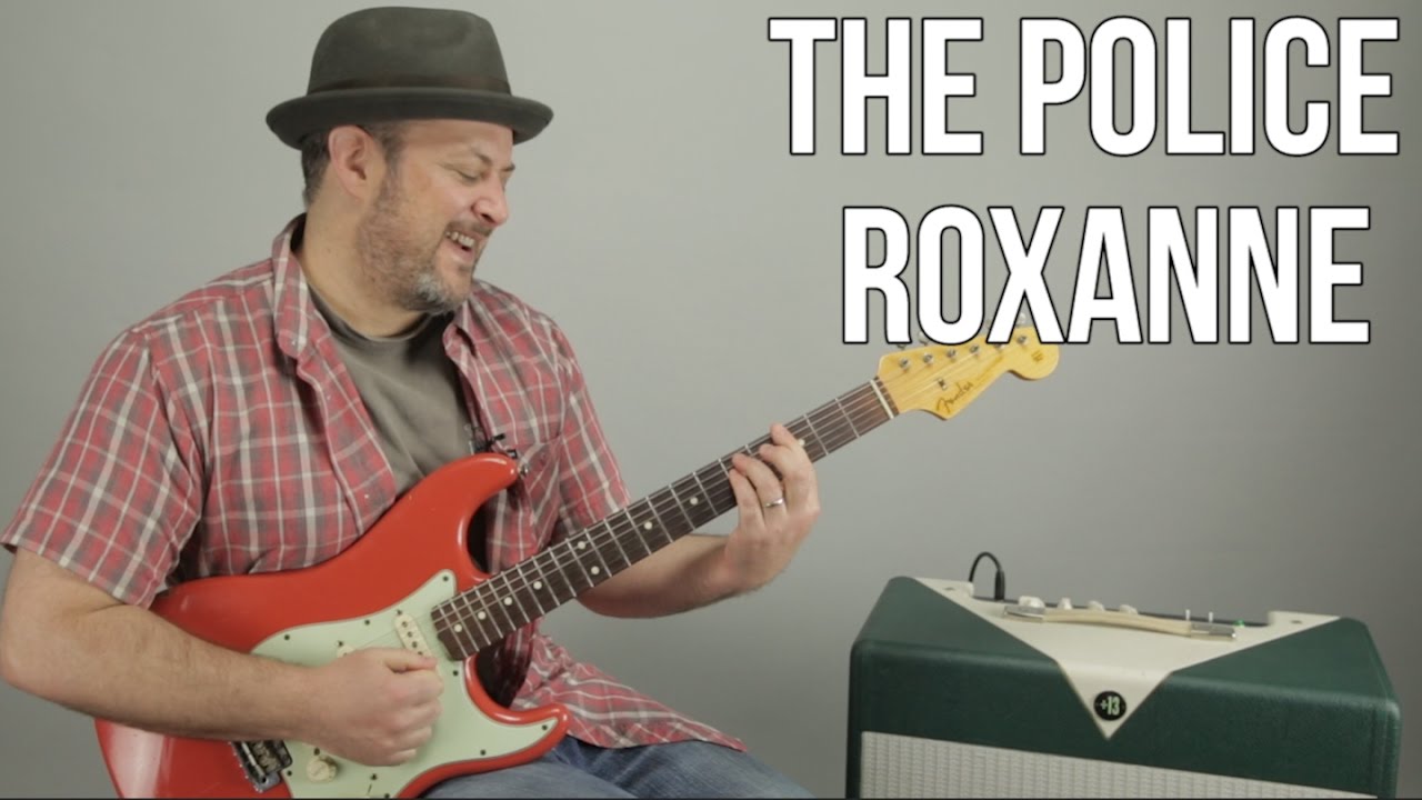 The Police - Roxanne - Урок игры на гитаре - Как играть на гитаре, обучающее видео, урок игры на ...