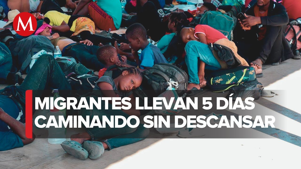 Caravana migrante continúa en Mapastepec, Chiapas