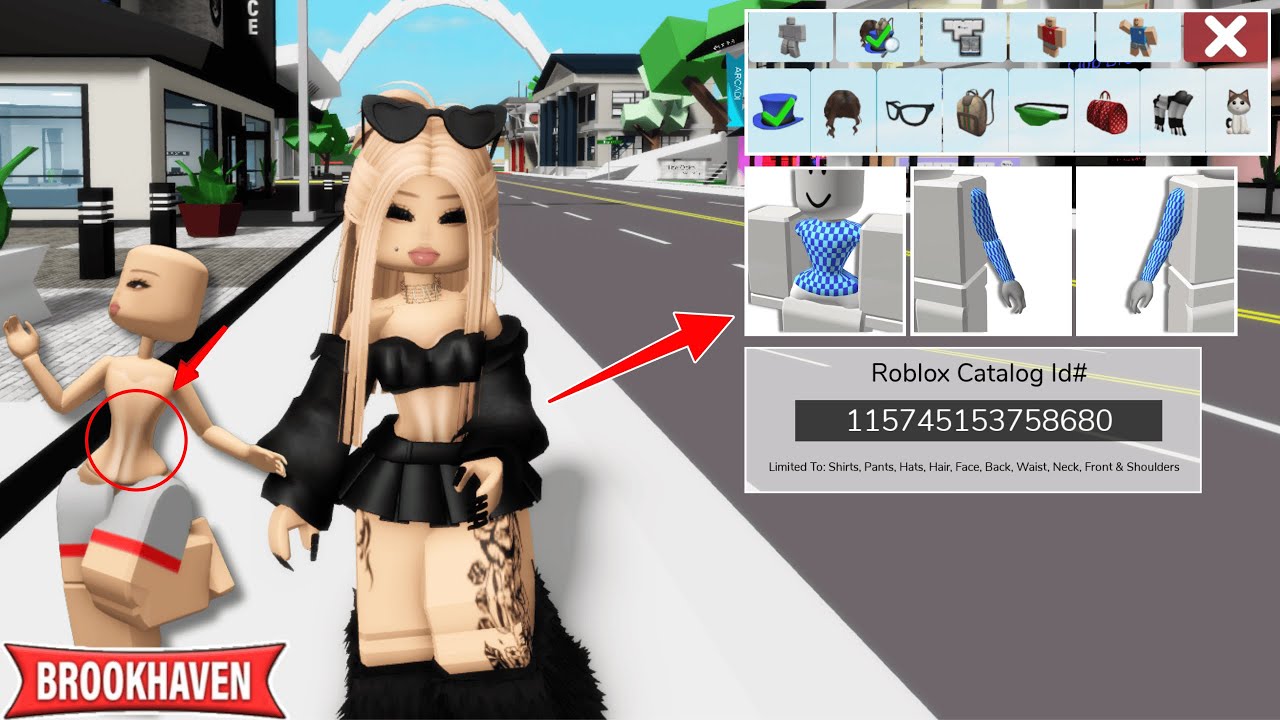 FREE 3D SLIM WAIST ID + PATY SKIN OUTFIT IN BROOKHAVEN 😱🔥 #roblox