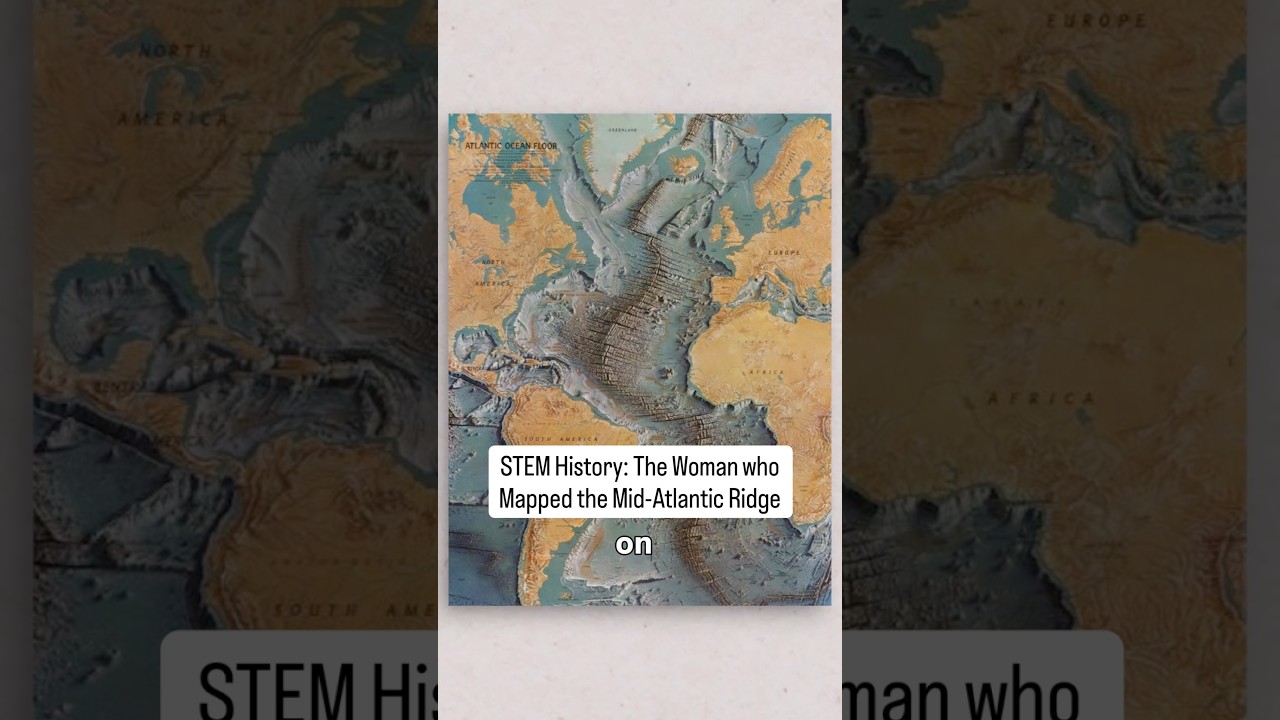 This MAP of the Mid-Atlantic Ridge Changed Science #womeninhistory #herstory #atlantic #marietharp