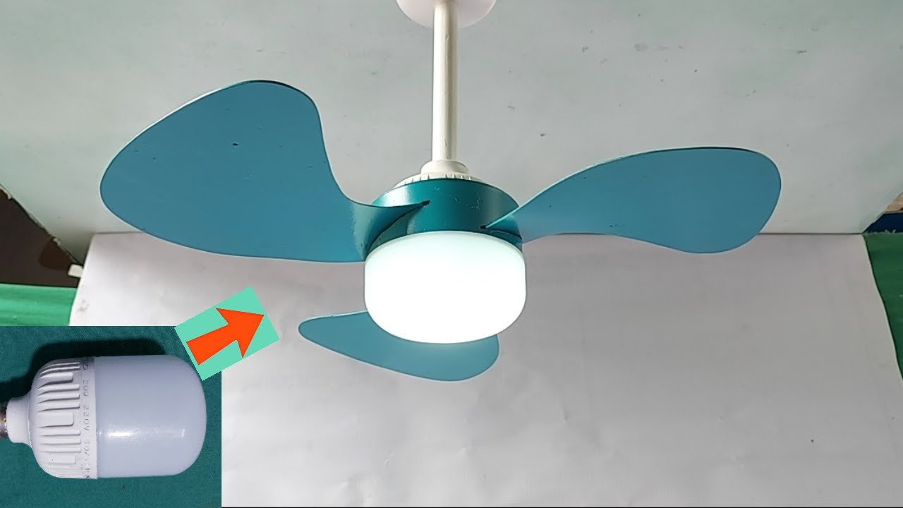 Don't throw away broken LED bulbs! I recycled it into a ceiling fan