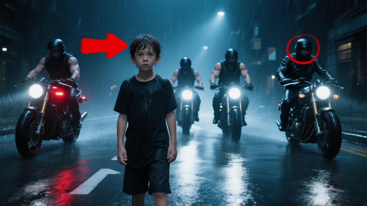 Little Boy Waited in the Rain for Someone Who Never Came—Until Hells Angels Stopped to Help