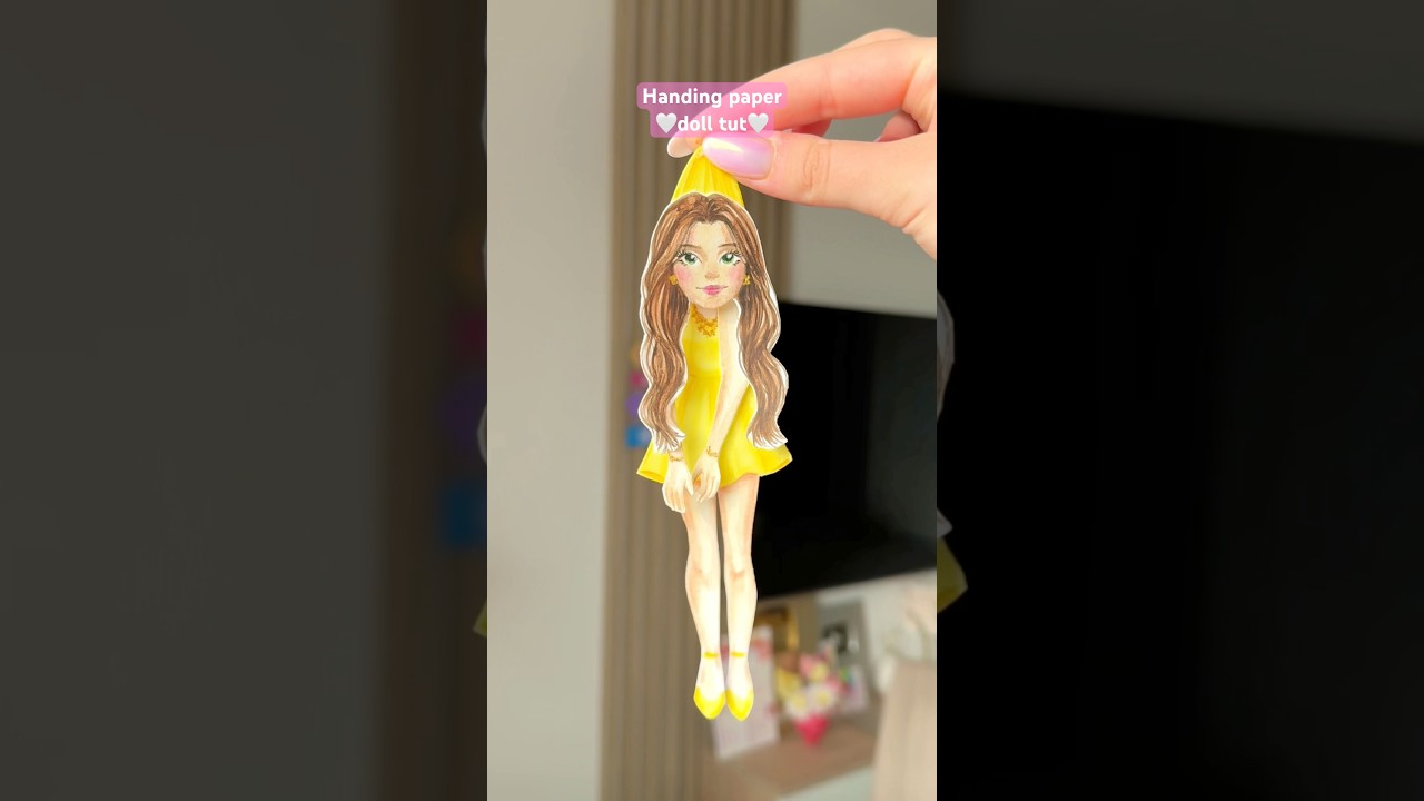 Mini me😍 handing paper doll tutorial💕