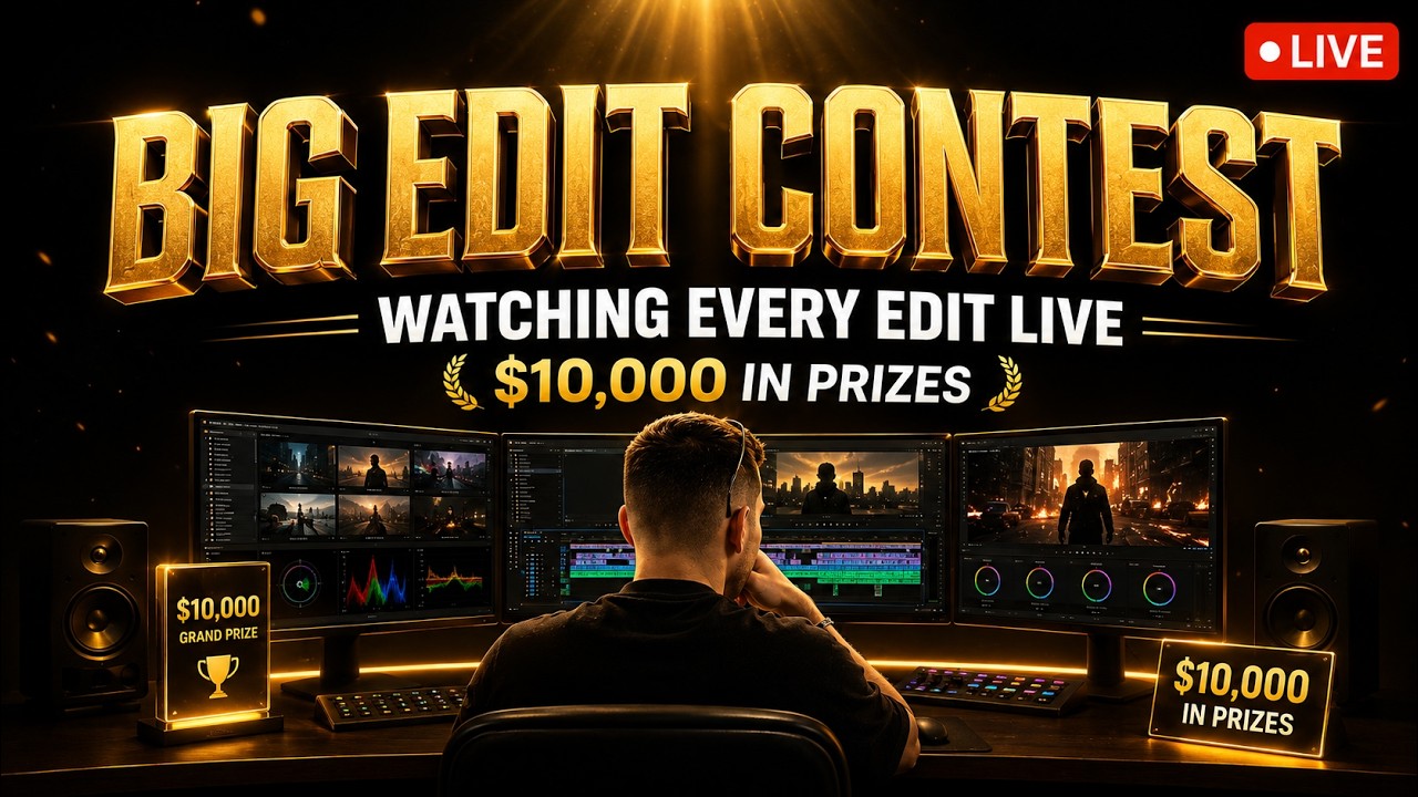 Big Edit Contest | Watching Every Edit LIVE ($10,000 in Prizes)