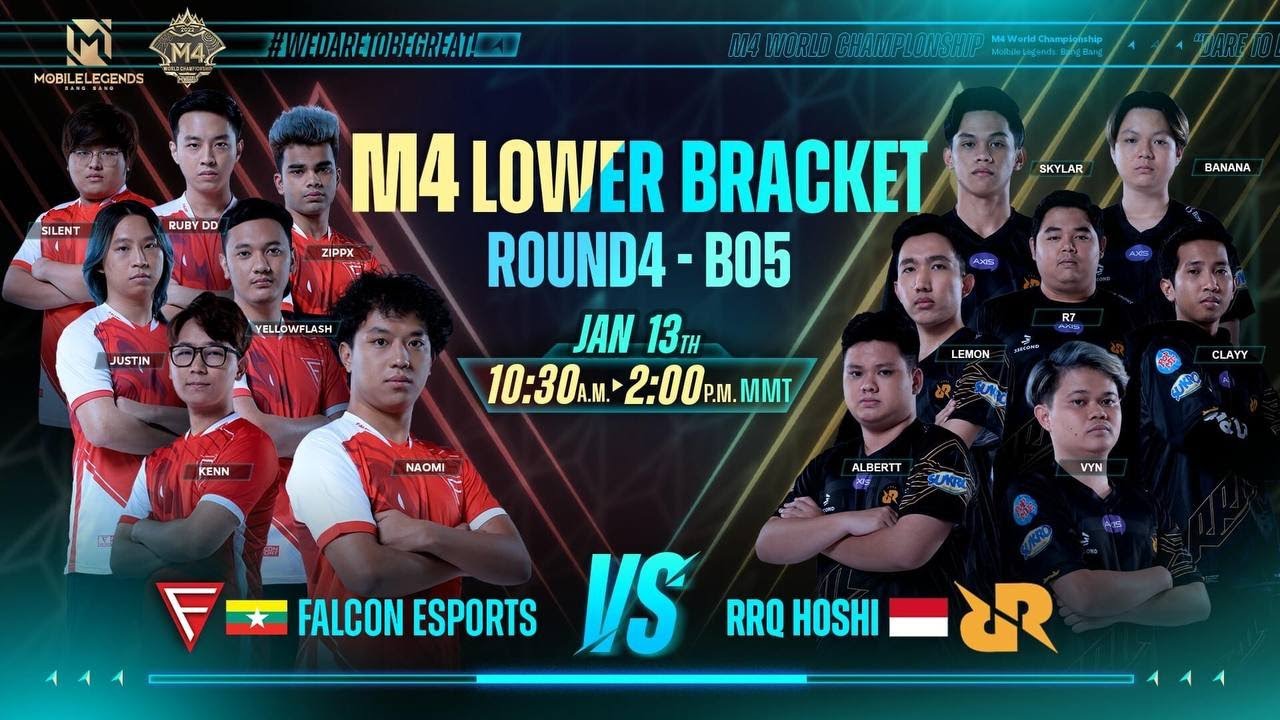 မြန်မာ | M4 ရှုံးထွက်အဆင့် Day 7 | M4 World Championship RRQ vs Falcon Falcon vs RRQ