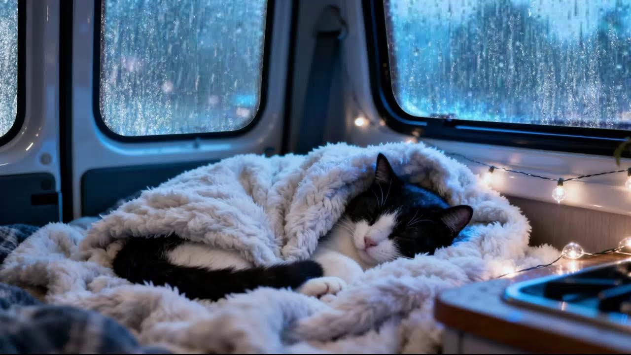 Gentle Heavy Rain on Car Roof | Safe ASMR for Deep Rest
