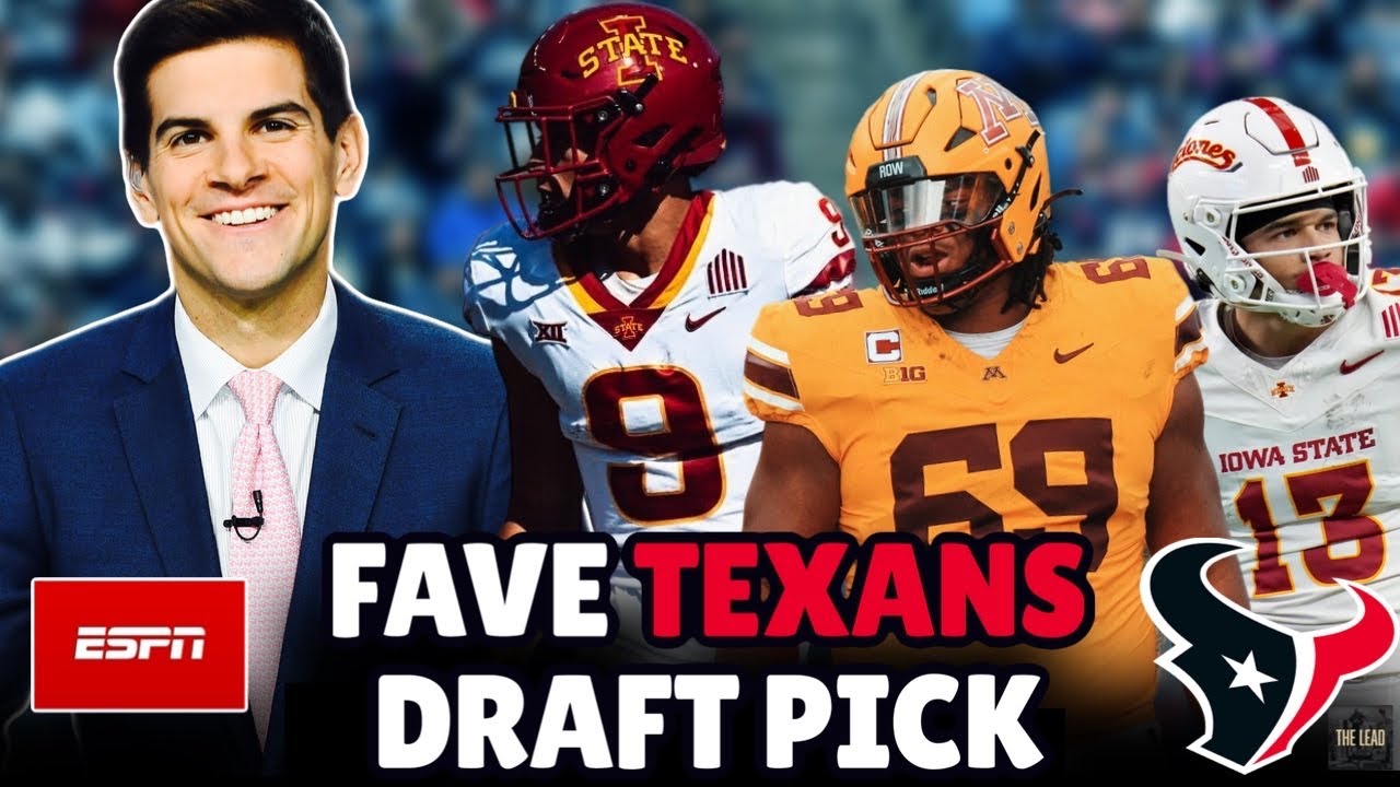 ESPN Field Yates Reveals Texans With Favorite Pick From NFL Draft