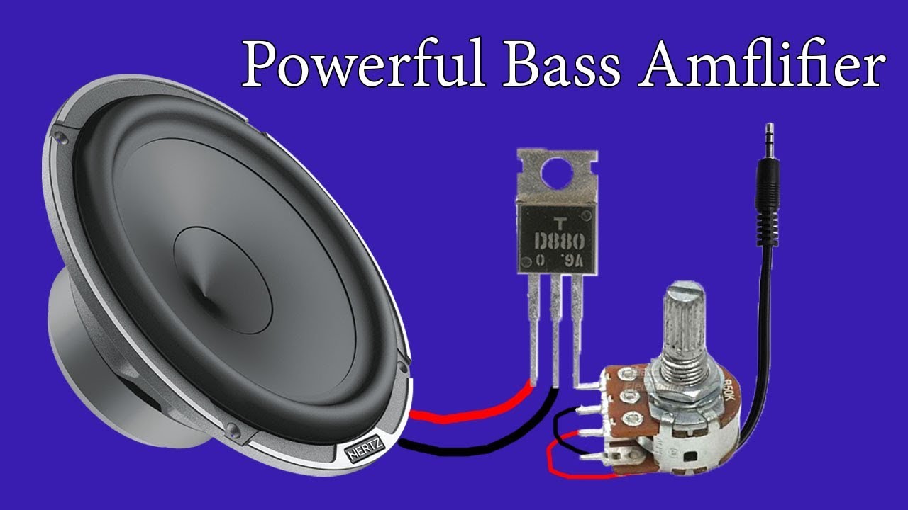 Powerful Bass Amflifier Using D880 - How to Make Amplifier at Home