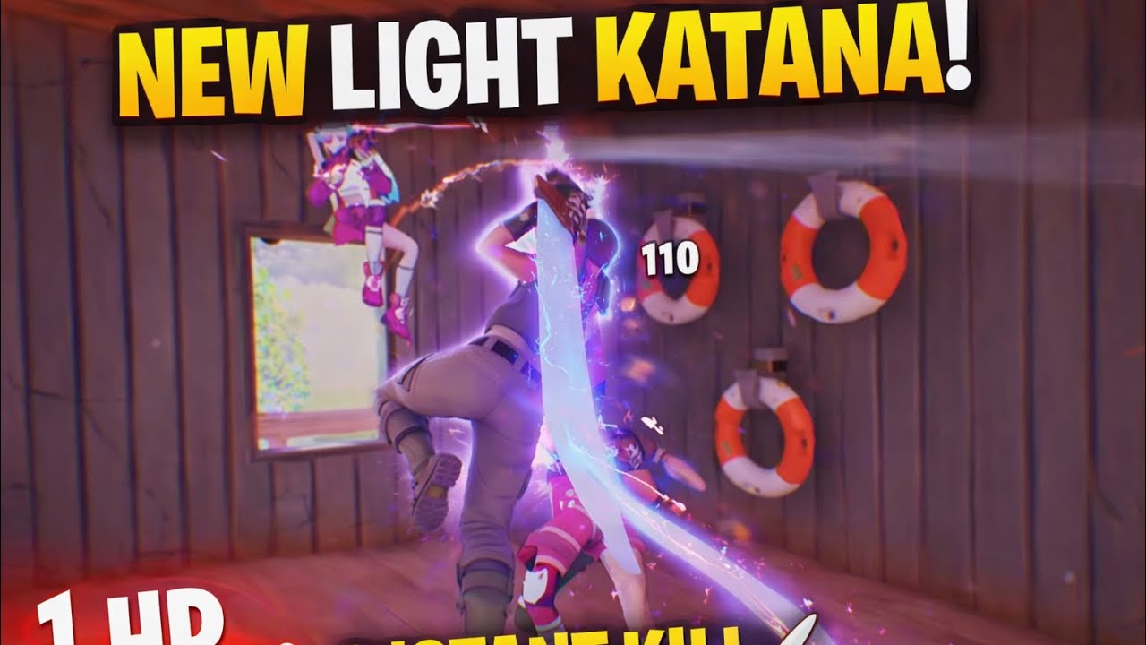 HP Was Almost FINISHED…Then the New Katana Saved Me 😱⚔️ #fortnite #katanalobby #katana #lightsaber